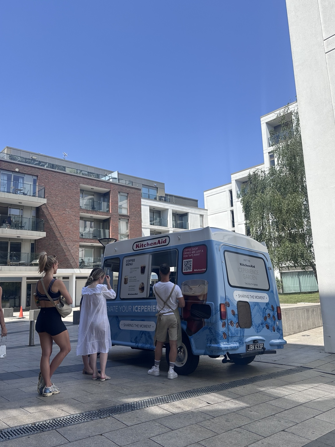 Guests ordering from a wrapped Bedford CF